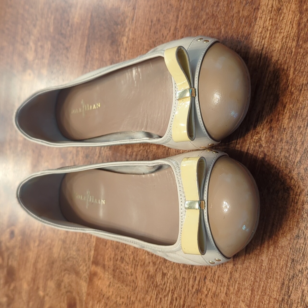 Cole Haan Tova Bow Ballet Flats - Nike Air - Size 7.5 B